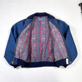 Vintage 80's OshKosh Denim Southwest Wool Lined Bomber Jacket