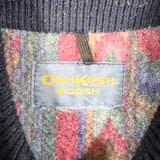 Vintage 80's OshKosh Denim Southwest Wool Lined Bomber Jacket