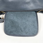 Vintage 90's Generic Black Leather Duffle Sac Purse