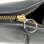 Vintage 90's Generic Black Leather Duffle Sac Purse