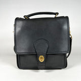 Vintage 80's Coach 0045 Black Station Bag Purse