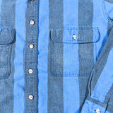 Vintage 90’s St. John’s Bay Blue Striped Cotton Button-Up Shirt