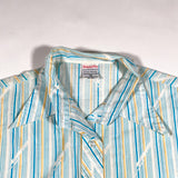 Vintage 70's Sleeveless Striped Button Up Shirt