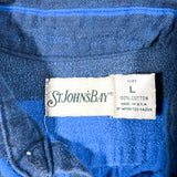 Vintage 90’s St. John’s Bay Blue Striped Cotton Button-Up Shirt