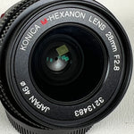 Vintage 2001 Konica M-Hexanon 28mm f/2.8 Boxed & Mint Camera Lens