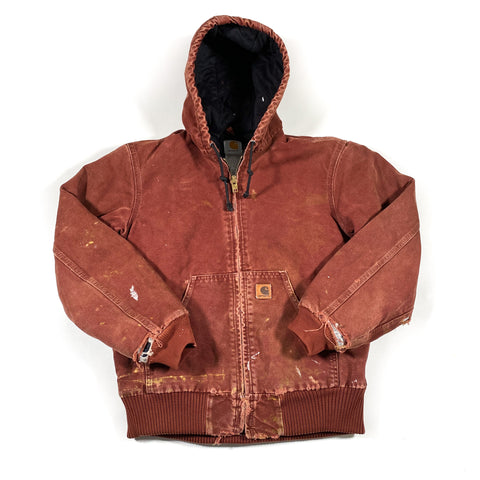 Modern 2006 Carhartt J130 CLY Distressed Hooded Jacket