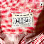 Vintage 60's Ivy Hall Gingham Button Up Shirt