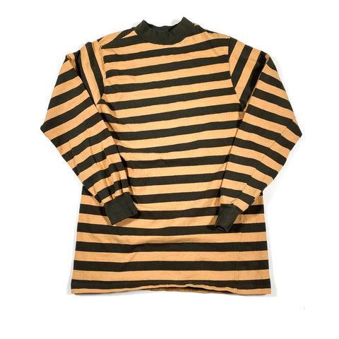 Vintage 60's Beige and Brown Striped Longsleeve T-Shirt