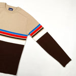 Vintage 60's Brown & Beige Striped Sweater