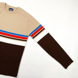 Vintage 60's Brown & Beige Striped Sweater