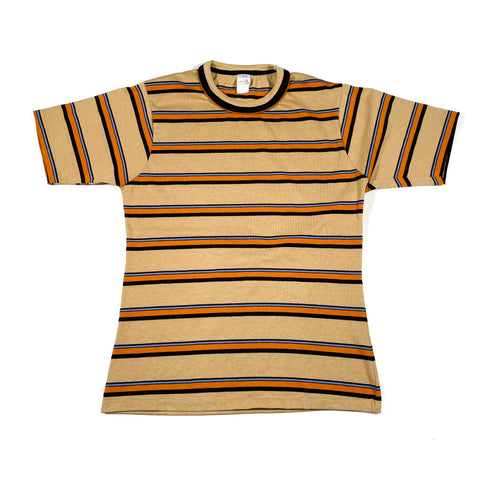 Vintage 80's JCPenney Striped Mounted Collar T-Shirt