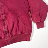 Vintage 90’s Premier Reversible Maroon Plaid Zip Hoodie Jacket