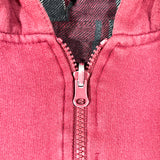 Vintage 90’s Premier Reversible Maroon Plaid Zip Hoodie Jacket