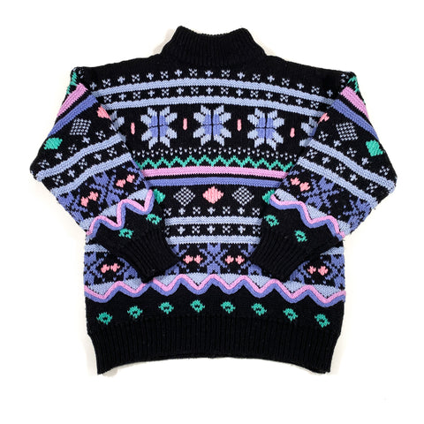 Vintage 80's Susann D Winter Snowflake Turtleneck Sweater