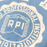 Vintage 60's RPI Richmond Professional Institute Flocked Sweatshirt