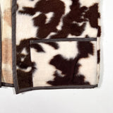 Vintage 70's DeWan Bush Country Cow Print Fleece Vest