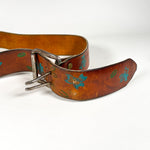 Vintage 60's Tooled Leather Floral Belt