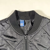 Vintage Y2K Highland Outfitters Black Quilted Nylon Bomber Jacket
