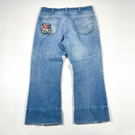 Vintage 1976 Levis Flare Bear Patch Jeans