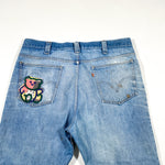 Vintage 1976 Levis Flare Bear Patch Jeans