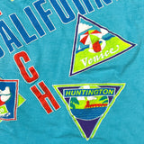 Vintage 80's California Beach Tourist Graphic Cropped T-Shirt