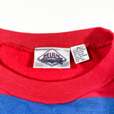 Vintage 80's Helium Red Blue Striped Crewneck Sweatshirt