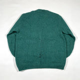 Vintage 60's All Wool Green Cardigan Sweater