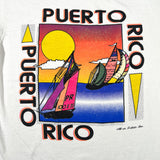 Vintage 90's Puerto Rico Sailboat Graphic Tourist T-Shirt