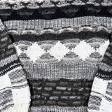 Vintage 90’s City Casuals Textured Black Grey Knit Sweater