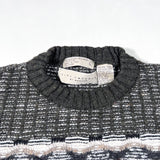 Vintage 90’s City Casuals Textured Black Grey Knit Sweater