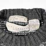 Vintage 90’s City Casuals Textured Black Grey Knit Sweater