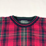 Vintage 90’s Croft & Barrow Red Green Plaid Knit Sweater
