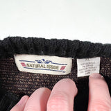 Vintage 90’s Natural Issue Brown Grid Pattern Knit Sweater