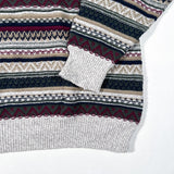 Vintage 90's Croft & Barrow Textured Aztec Stripe Knit Sweater
