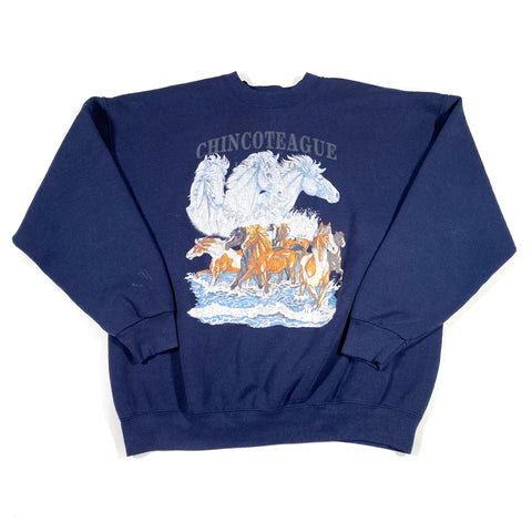 Vintage 90's Chincoteague Horses Crewneck Sweatshirt