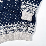 Vintage 90's Croft & Barrow Navy Snowflake Knit Sweater