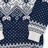 Vintage 90's Croft & Barrow Navy Snowflake Knit Sweater