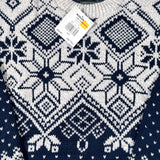 Vintage 90's Croft & Barrow Navy Snowflake Knit Sweater