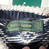 Vintage 90's Croft & Barrow Navy Snowflake Knit Sweater
