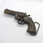 Vintage 80's Revolver Shaped Gun Belt Buckle