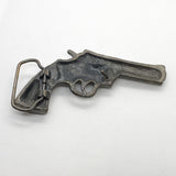 Vintage 80's Revolver Shaped Gun Belt Buckle
