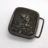 Vintage 1976 Indiana Metal Craft Bass Fishing Belt Buckle