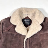 Vintage 80's Studio 33 Shearling Lined Suede Bomber Jacket