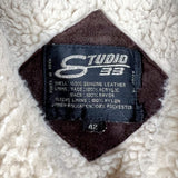 Vintage 80's Studio 33 Shearling Lined Suede Bomber Jacket