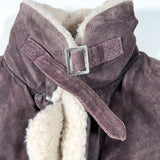 Vintage 80's Studio 33 Shearling Lined Suede Bomber Jacket