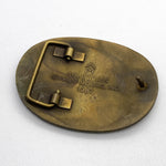 Vintage 1987 Marlboro Longhorn Star Brass Belt Buckle