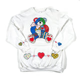 Vintage 80's Holiday Patchwork Bear Crewneck Sweatshirt