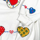 Vintage 80's Holiday Patchwork Bear Crewneck Sweatshirt