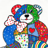 Vintage 80's Holiday Patchwork Bear Crewneck Sweatshirt