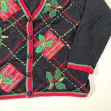 Vintage 90's Basic Editions Holiday Gift Pattern Cardigan Sweater